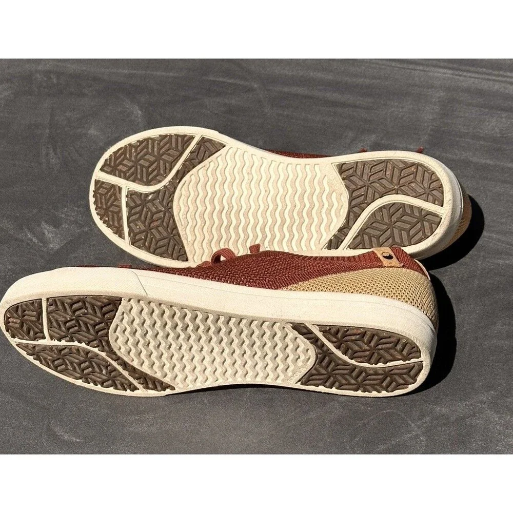 Saola Mens MInimalist Lightweight Sneakers 11.5 M Maroon Mesh Sustainable Shoes
